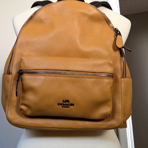 Coach Handbags - Coach Tan Leather Backpack